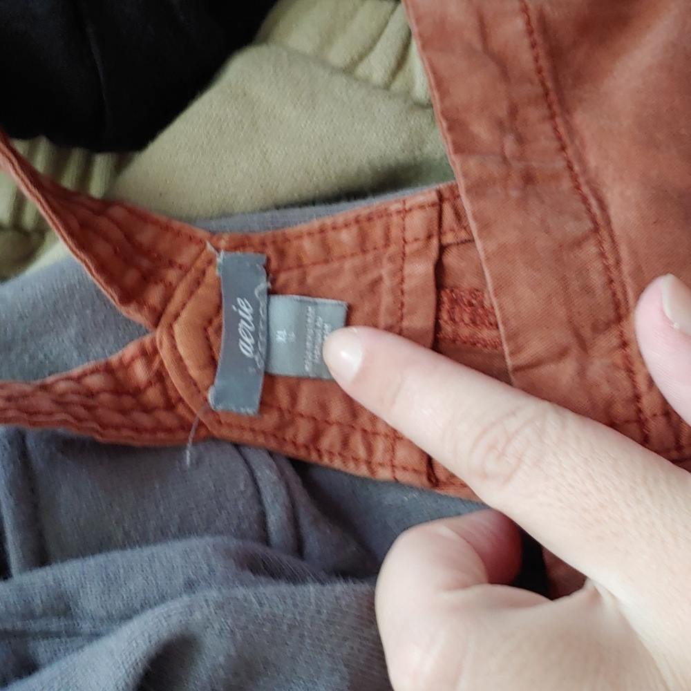 Aerie rust colored overalls